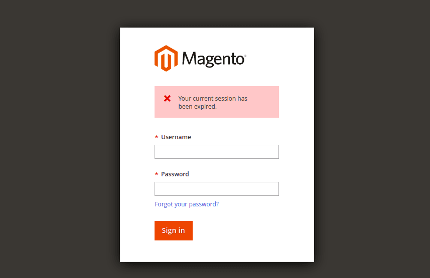 Magento 2 - Your Current Session Has Been Expired on Sign in.