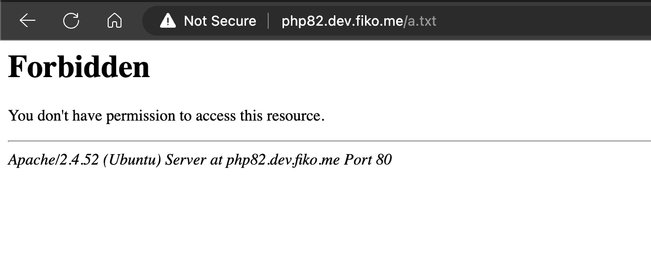 Apache 2 - You don't have permission to access this resource.
